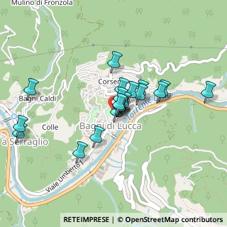 Mappa Via Contessa Casalini, 55022 Bagni di Lucca LU, Italia (0.356)