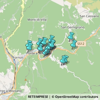 Mappa Via Contessa Casalini, 55022 Bagni di Lucca LU, Italia (0.9495)