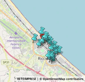 Mappa Viale Alessandro Manzoni, 47838 Riccione RN, Italia (1.1595)