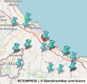 Mappa Via Corciano, 47924 Rimini RN, Italia (9.594)