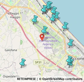 Mappa Via Corciano, 47924 Rimini RN, Italia (2.46714)