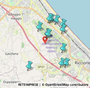 Mappa Via Corciano, 47924 Rimini RN, Italia (1.7625)