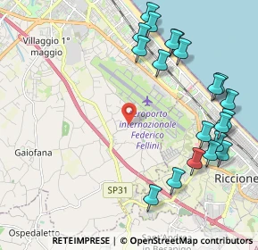 Mappa Via Corciano, 47924 Rimini RN, Italia (2.562)