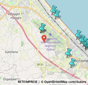 Mappa Via Corciano, 47924 Rimini RN, Italia (2.93538)
