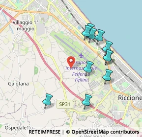 Mappa Via Corciano, 47924 Rimini RN, Italia (1.94)