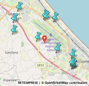 Mappa Via Corciano, 47924 Rimini RN, Italia (2.63615)