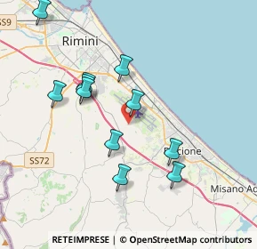 Mappa Via Corciano, 47924 Rimini RN, Italia (3.71455)