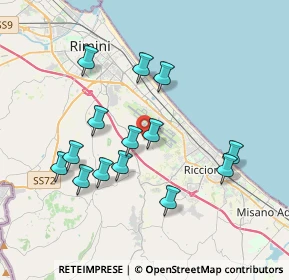 Mappa Via Corciano, 47924 Rimini RN, Italia (3.64071)