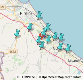 Mappa Via Corciano, 47924 Rimini RN, Italia (2.81583)