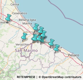 Mappa Via Corciano, 47924 Rimini RN, Italia (9.17182)