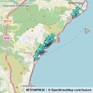 Mappa Via Giuseppe Garibaldi, 17021 Alassio SV, Italia (1.24)