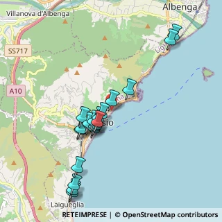 Mappa Via Giuseppe Garibaldi, 17021 Alassio SV, Italia (1.8835)