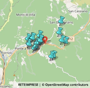 Mappa Via Val di Lima, 55022 Bagni di Lucca LU, Italia (1.213)