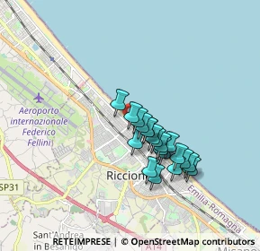 Mappa Piazzale Azzarita C, 47838 Riccione RN, Italia (1.3445)