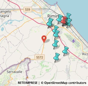 Mappa Strada Statale 72 Consolare Rimini S. Marino, 47923 Rimini RN, Italia (3.70077)