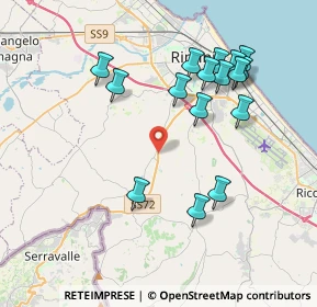 Mappa Strada Statale 72 Consolare Rimini S. Marino, 47923 Rimini RN, Italia (4.02813)