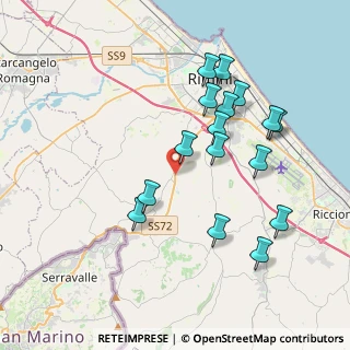 Mappa Strada Statale 72 Consolare Rimini S. Marino, 47923 Rimini RN, Italia (3.8475)