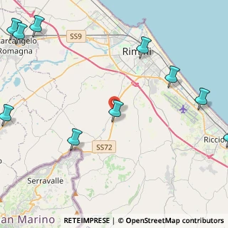 Mappa Strada Statale 72 Consolare Rimini S. Marino, 47923 Rimini RN, Italia (6.87)