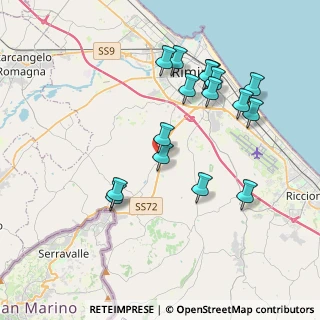 Mappa Strada Statale 72 Consolare Rimini S. Marino, 47923 Rimini RN, Italia (3.895)