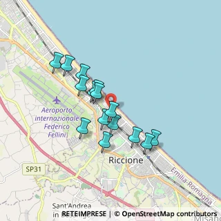 Mappa Viale Renato Fucini, 47838 Riccione RN, Italia (1.48733)