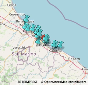 Mappa Viale Tassoni, 47838 Riccione RN, Italia (8.508)