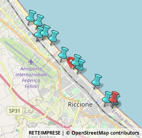 Mappa Viale Tassoni, 47838 Riccione RN, Italia (2.07083)