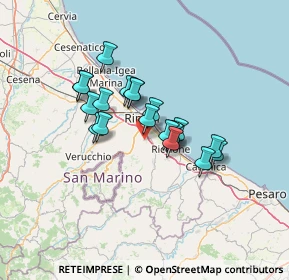 Mappa Via Casareccio, 47924 Rimini RN, Italia (10.001)