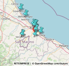 Mappa Via Casareccio, 47924 Rimini RN, Italia (9.08636)