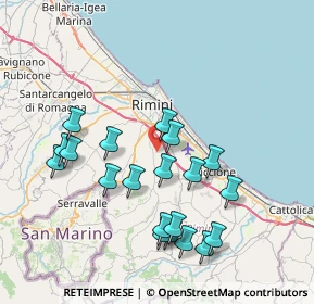 Mappa Via Casareccio, 47924 Rimini RN, Italia (7.902)