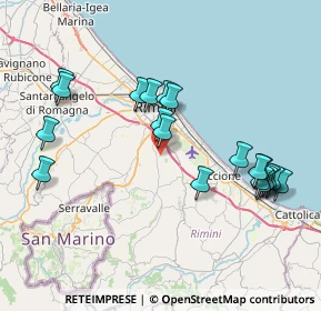 Mappa Via Casareccio, 47924 Rimini RN, Italia (8.269)