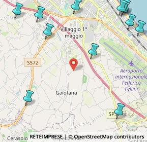 Mappa Via Casareccio, 47924 Rimini RN, Italia (3.33833)