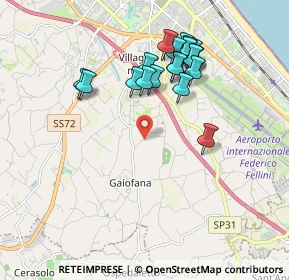 Mappa Via Casareccio, 47924 Rimini RN, Italia (1.862)