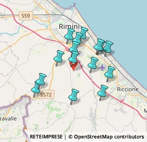 Mappa Via Casareccio, 47924 Rimini RN, Italia (3.022)