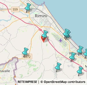 Mappa Via Casareccio, 47924 Rimini RN, Italia (6.21833)