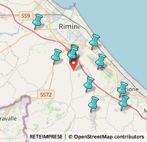 Mappa Via Casareccio, 47924 Rimini RN, Italia (3.40182)