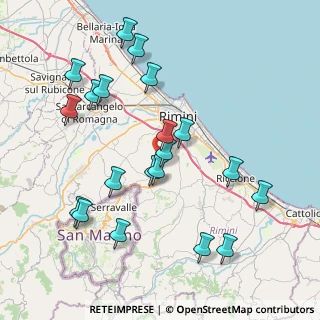 Mappa Via Valverde, 47923 Rimini RN, Italia (8.567)