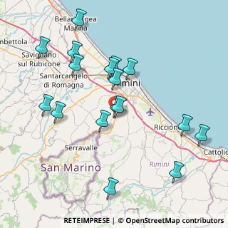 Mappa Via Valverde, 47923 Rimini RN, Italia (8.52647)