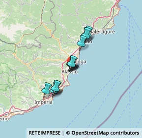 Mappa Regione Paradiso, 17021 Alassio SV, Italia (9.39714)