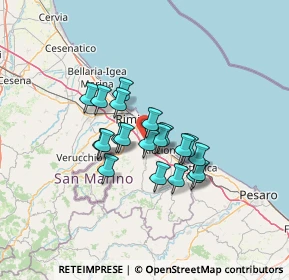 Mappa Via Rontanini, 47924 Rimini RN, Italia (9.729)