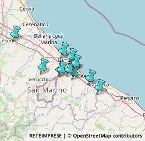 Mappa Via Rontanini, 47924 Rimini RN, Italia (9.11545)