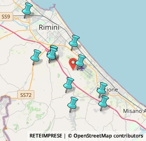 Mappa Via Rontanini, 47924 Rimini RN, Italia (3.59727)