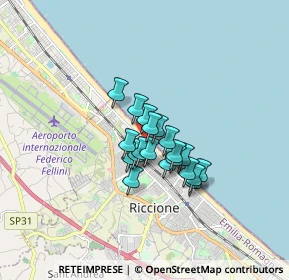 Mappa Via G. Verga, 47838 Riccione RN, Italia (1.07)