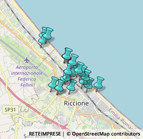 Mappa Via G. Verga, 47838 Riccione RN, Italia (1.204)
