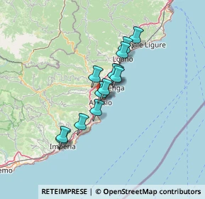 Mappa Viale Sant'Erasmo, 17021 Alassio SV, Italia (9.86154)