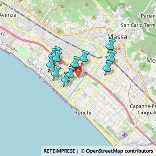 Mappa Via Puliche, 54100 Marina di Massa MS, Italia (1.35167)
