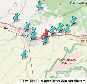 Mappa Via S.Chiarella Loc. Pezzagrande Z.Ind.le verso Outlet Cilento, 84025 Eboli SA, Italia (3.56923)