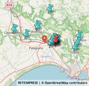 Mappa A14, 74019 Palagiano TA, Italia (6.081)