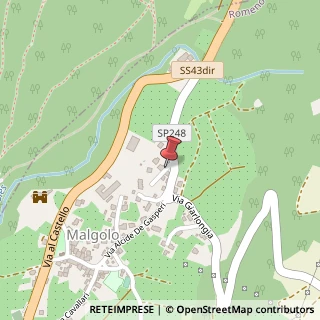 Mappa Str. al Dosset, 6, 38010 Malgolo TN, Italia, 38010 Romeno, Trento (Trentino-Alto Adige)