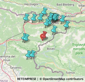 Mappa Via Carinzia, 33010 Chiusaforte UD, Italia (13.9195)