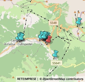 Mappa Strada Statale delle Dolomiti, 38032 Canazei TN, Italia (1.286)